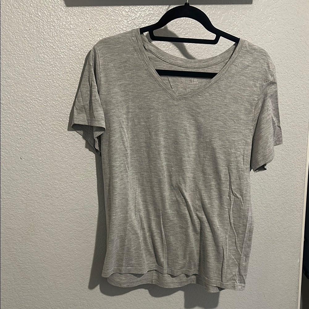 Gray V-Neck T-Shirt